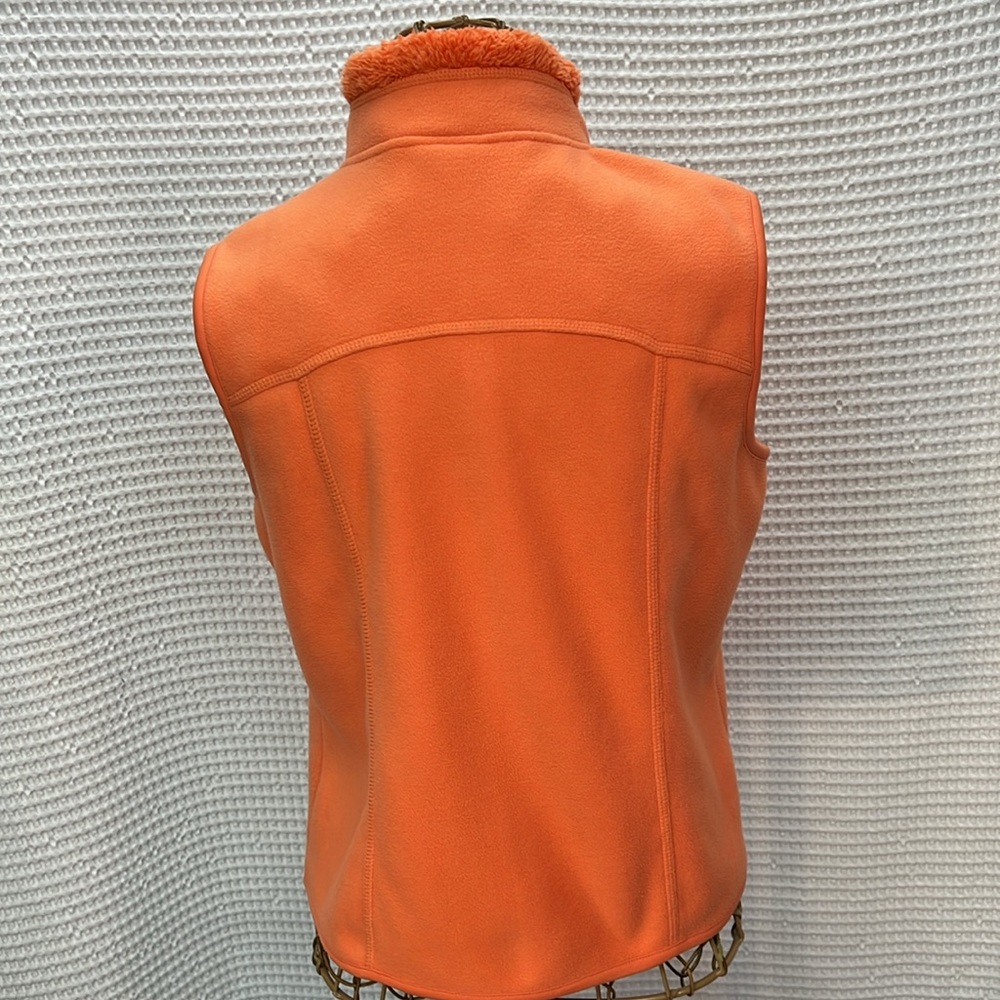 Coldwater Creek Women’s Outerwear Vest. EUC.  Size Medium. Tangerine Fleece. - Picture 4 of 8